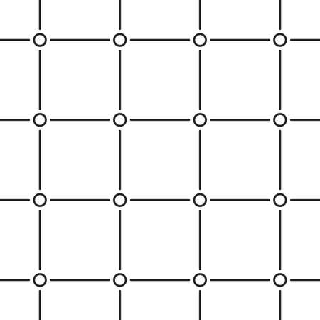 Circles grid texture. Stripped geometric seamless pattern.のイラスト素材