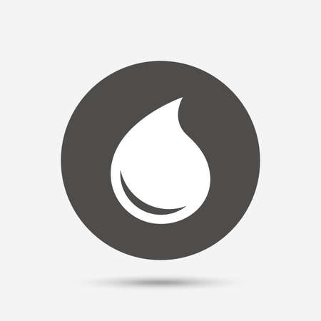 Water drop sign icon. Tear symbol. Gray circle button with icon. Vectorのイラスト素材