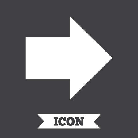 Arrow sign icon. Next button. Navigation symbol. Graphic design element. Flat arrow symbol on dark background. Vectorのイラスト素材
