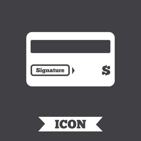 Credit card sign icon. Debit card symbol. Virtual money. Graphic design element. Flat credit card symbol on dark background. Vectorのイラスト素材