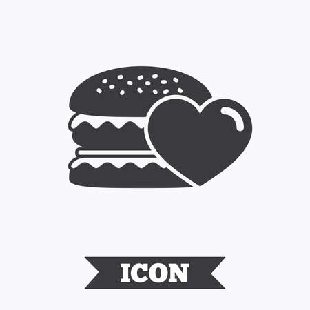 Hamburger icon. Burger food symbol. Cheeseburger sandwich sign. Graphic design element. Flat burger symbol on white background. Vectorのイラスト素材