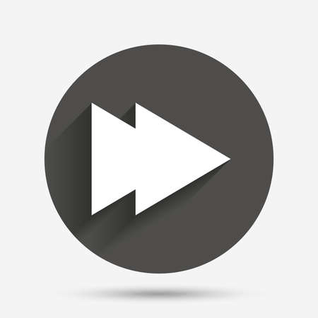 Arrow sign icon. Next button. Navigation symbol. Circle flat button with shadow. Vectorのイラスト素材