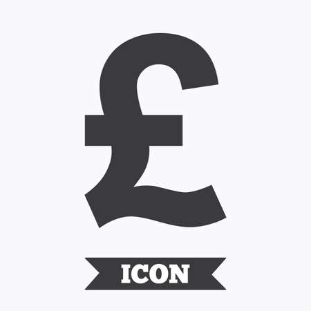 Pound sign icon. GBP currency symbol. Money label. Graphic design element. Flat money pound symbol on white background. Vectorのイラスト素材