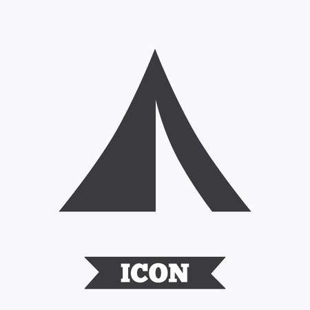 Tourist tent sign icon. Camping symbol. Graphic design element. Flat camping symbol on white background. Vectorのイラスト素材