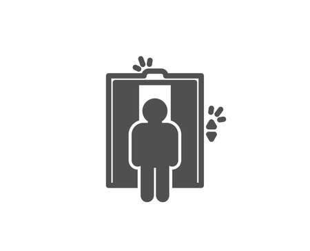 Lift simple icon. Elevator sign. Transportation between floors symbol. Quality design elements. Classic style. Vector illustration.のイラスト素材