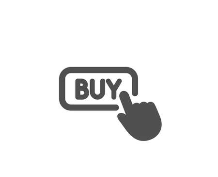 Click to Buy simple icon. Online shopping sign. E-commerce processing symbol. Quality design elements. Classic style. Vector illustration.のイラスト素材