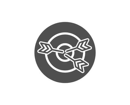 Target simple icon. Marketing targeting strategy symbol. Aim with arrows sign. Quality design elements. Classic style. Vectorのイラスト素材