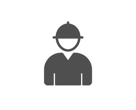 Worker simple icon. Engineer Profile sign. Male Person silhouette symbol. Quality design elements. Classic style. Vectorのイラスト素材