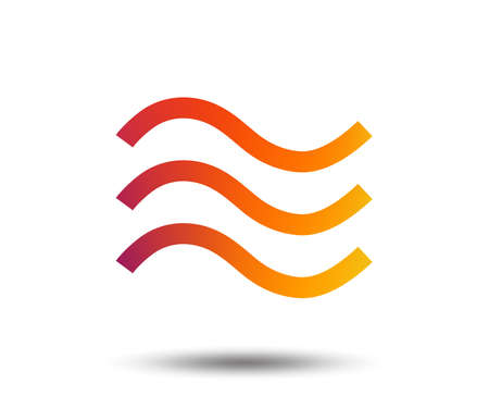 Water waves sign icon.   Vivid graphic flat icon. Vector illustration.のイラスト素材