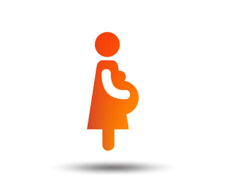 Pregnant woman sign icon.  Blurred gradient design element. Vivid graphic flat icon. Vector illustration.のイラスト素材