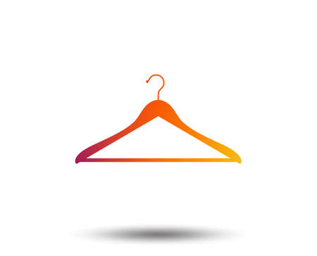 Hanger sign icon. Cloakroom symbol. Blurred gradient design element. Vivid graphic flat icon. Vectorのイラスト素材