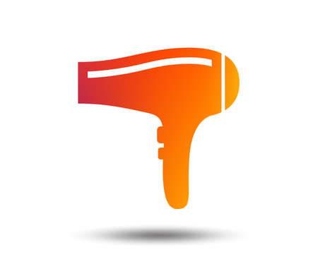 Hairdryer sign icon. Hair drying symbol. Blurred gradient design element. Vivid graphic flat icon. Vectorのイラスト素材