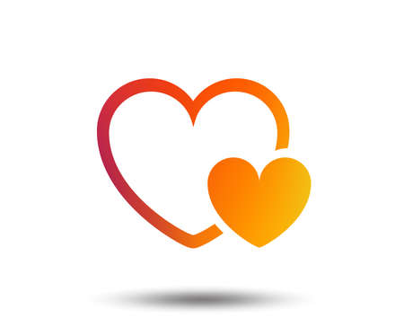 Hearts sign icon. Love symbol. Blurred gradient design element. Vivid graphic flat icon. Vectorのイラスト素材