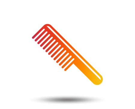 Comb hair sign icon. Barber symbol. Blurred gradient design element. Vivid graphic flat icon.のイラスト素材