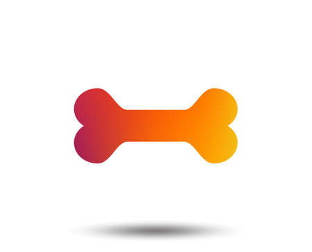 Dog bone sign icon. Pets food symbol. Blurred gradient design element. Vivid graphic flat icon. Vectorのイラスト素材