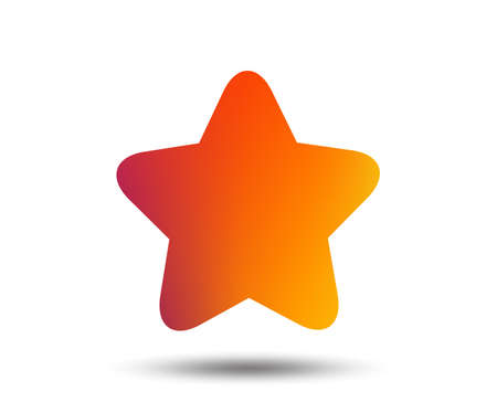 Star sign icon. Favorite button. Navigation symbol. Blurred gradient design element. Vivid graphic flat icon. Vectorのイラスト素材
