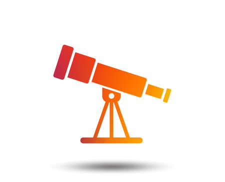 Telescope icon. Spyglass tool symbol. Blurred gradient design element. Vivid graphic flat icon. Vectorのイラスト素材