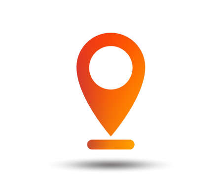 Internet mark icon. Navigation pointer symbol. Position marker sign. Blurred gradient design element. Vivid graphic flat icon. Vectorのイラスト素材