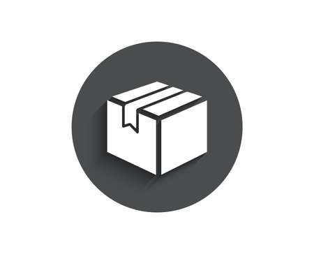 Shipping box simple icon on Logistics delivery sign.のイラスト素材