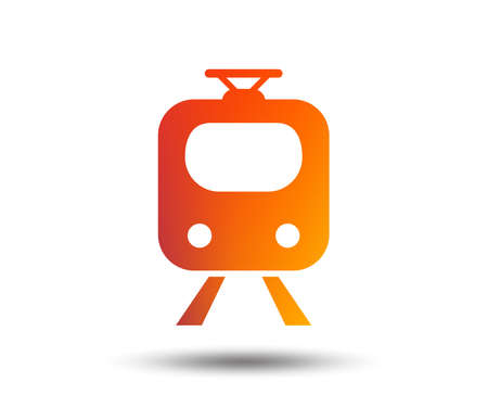 Subway sign icon. Train, underground symbol. Blurred gradient design element. Vivid graphic flat icon. Vectorのイラスト素材