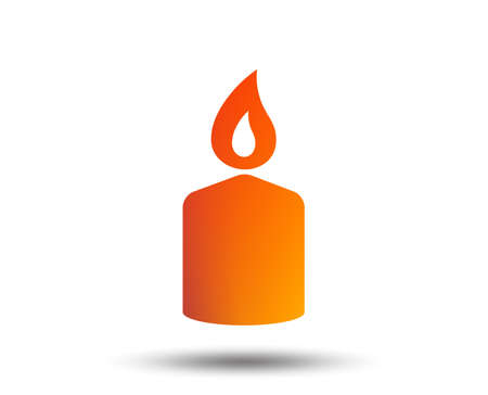 Candle sign icon. Fire symbol. Blurred gradient design element. Vivid graphic flat icon. Vectorのイラスト素材