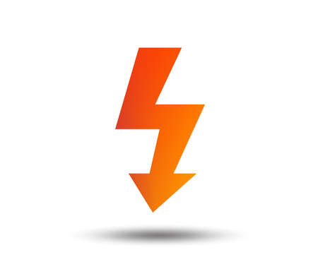 Photo flash sign icon. Lightning symbol. Blurred gradient design element. Vivid graphic flat icon. Vectorのイラスト素材