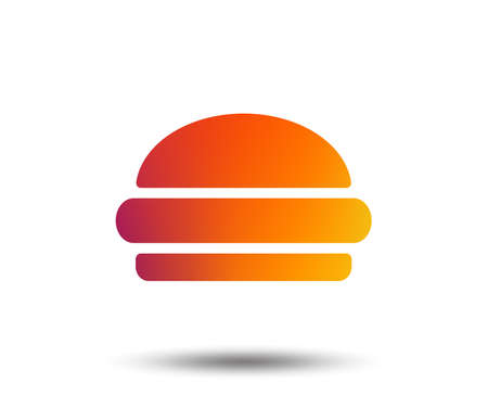 Hamburger sign icon. Fast food symbol. Junk food. Blurred gradient design element. Vivid graphic flat icon. Vectorのイラスト素材
