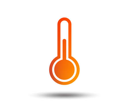 Thermometer sign icon. Temperature symbol. Blurred gradient design element. Vivid graphic flat icon. Vectorのイラスト素材