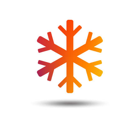 Snowflake sign icon. Air conditioning symbol. Blurred gradient design element. Vivid graphic flat icon. Vectorのイラスト素材