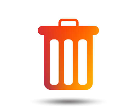 Recycle bin sign icon. Bin symbol. Blurred gradient design element. Vivid graphic flat icon. Vectorのイラスト素材