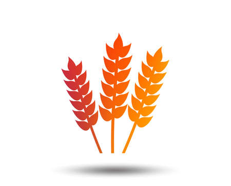 Agricultural sign icon. Gluten free or No gluten symbol. Blurred gradient design element. Vivid graphic flat icon. Vectorのイラスト素材