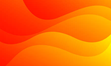 Orange waves background vector. Fluid gradient shapes composition. Futuristic design posters....