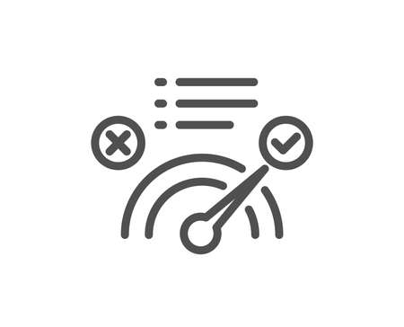 Correct answer line icon. Accepted or confirmed sign. Approved symbol. Quality design element. Classic style quiz. Editable stroke. Vectorのイラスト素材