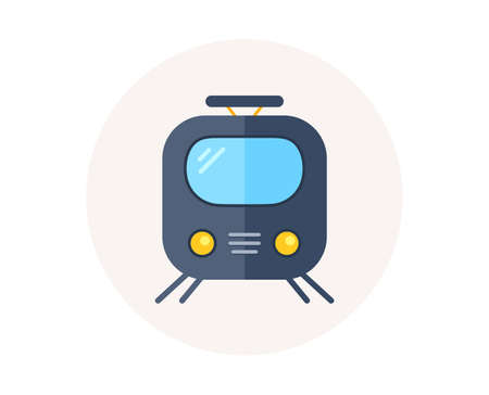 Railway icon. Train or rail station sign. Public transportation symbol. Subway train transport. Metro underground. Railway vectorのイラスト素材