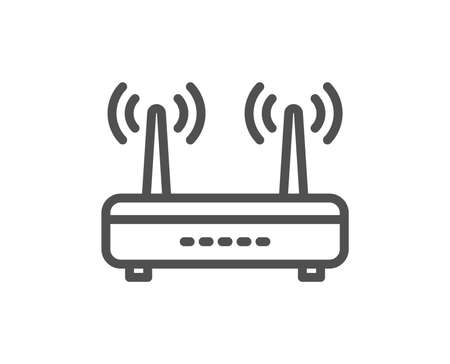 Vector of Wifi router line icon. - ID:1-112672513 - Royalty Free Image ...
