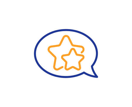 Stars line icon. Favorite sign. Positive feedback symbol. Colorful outline concept. Blue and orange thin line color Star icon. Vectorのイラスト素材