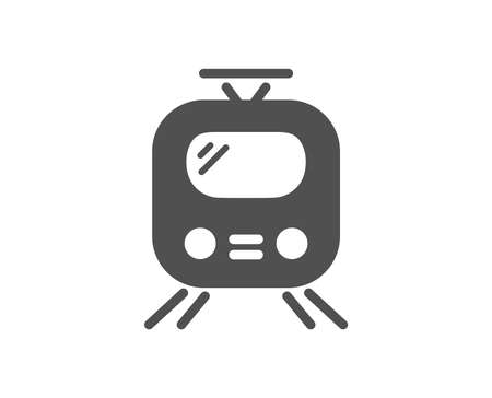 Train transport icon. Public transportation sign. Tram symbol. Quality design element. Classic style icon. Vectorのイラスト素材