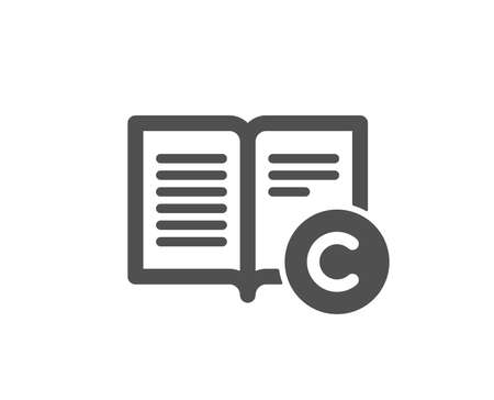 Copyright icon. Copywriting or Book sign. Feedback symbol. Quality design element. Classic style icon. Vectorのイラスト素材