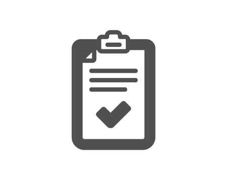 Checklist icon. Survey report sign. Business review symbol. Quality design element. Classic style icon. Vectorのイラスト素材