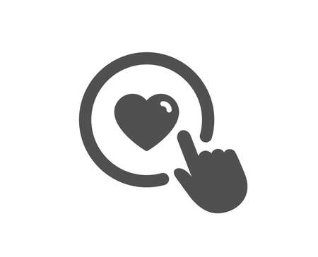 Click like icon. Love button symbol. Valentines day sign. Quality design element. Classic style icon. Vectorのイラスト素材