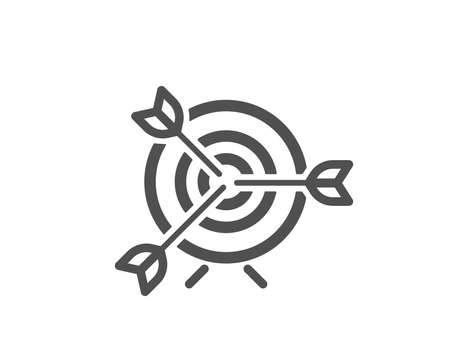 Target icon. Marketing targeting strategy symbol. Aim with arrows sign. Quality design element. Classic style icon. Vectorのイラスト素材