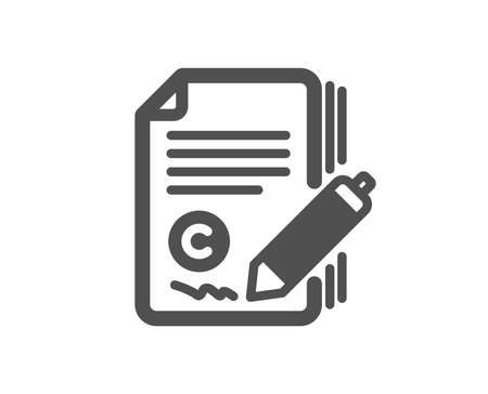 Copywriting icon. Ð¡opyright signature sign. Feedback symbol. Quality design element. Classic style icon. Vectorのイラスト素材