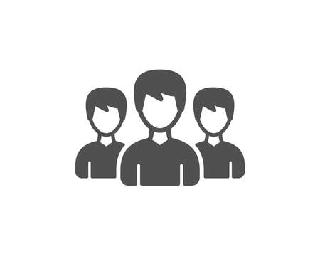 Group icon. Users or Teamwork sign. Male Person silhouette symbol. Quality design element. Classic style icon. Vectorのイラスト素材
