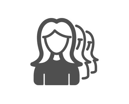 Group of Women icon. Human communication symbol. Teamwork sign. Quality design element. Classic style icon. Vectorのイラスト素材