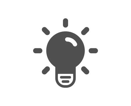 Light Bulb icon. Lamp sign. Idea, Solution or Thinking symbol. Quality design element. Classic style icon. Vectorのイラスト素材