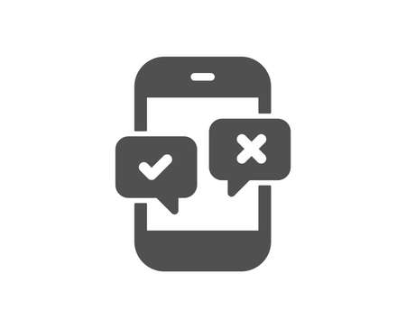 Phone survey icon. Select answer sign. Business interview symbol. Quality design element. Classic style icon. Vectorのイラスト素材