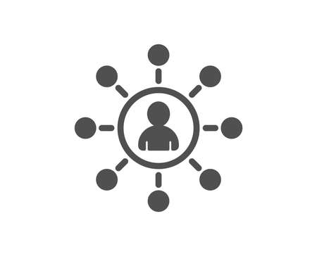 Business networking icon. Teamwork or Human resources sign. Quality design element. Classic style icon. Vectorのイラスト素材