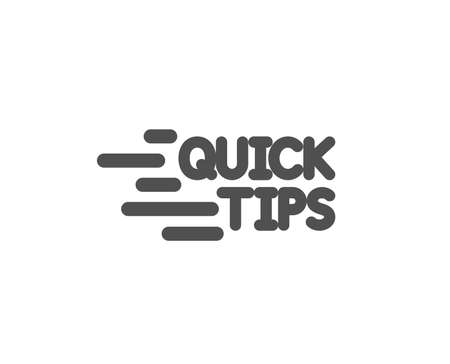 Quick tips icon. Helpful tricks sign. Tutorials symbol. Quality design element. Classic style icon. Vectorのイラスト素材