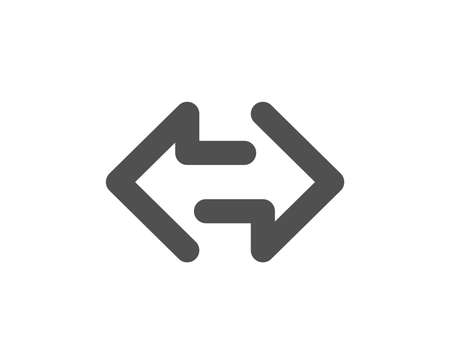 Sync arrows icon. Communication Arrowheads symbol. Navigation pointer sign. Quality design element. Classic style icon. Vectorのイラスト素材