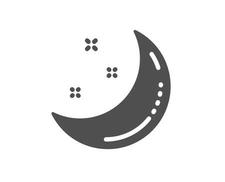 Moon and stars icon. Night sign. Sleep symbol. Quality design element. Classic style icon. Vectorのイラスト素材